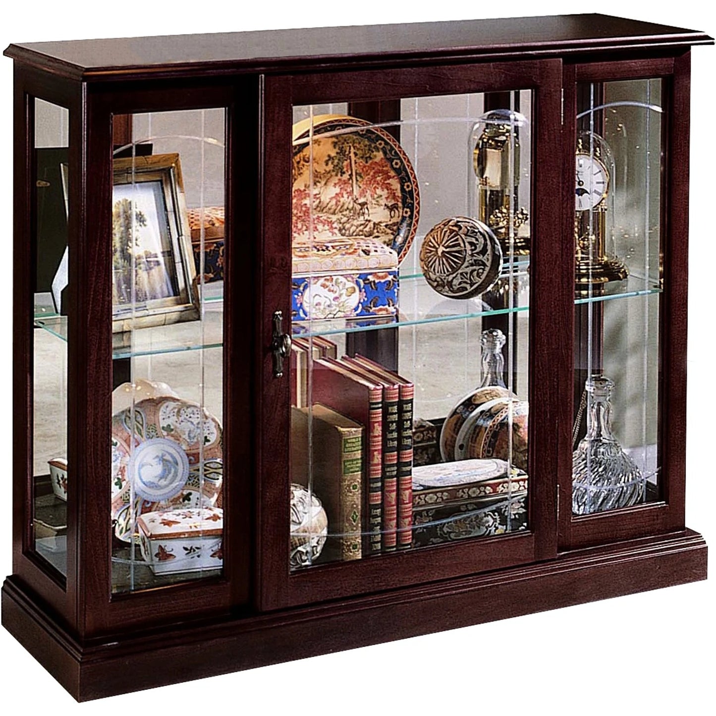 002 SI-2155473 | Additional Silo | Curio Console by Pulaski Furniture in cherry brown. Made from select hardwoods in a traditional style.