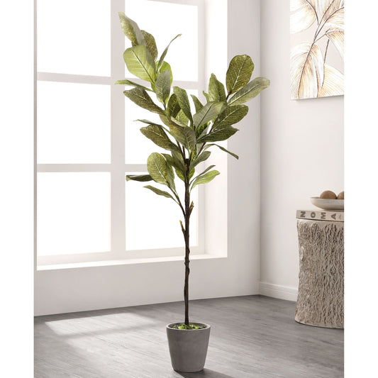 Honolulu Magnolia Potted Tree by HedgeApple Essentials in assorted. Made from 20% cement, 20% plastic, 15% metal, 45% fiber in a modern style.