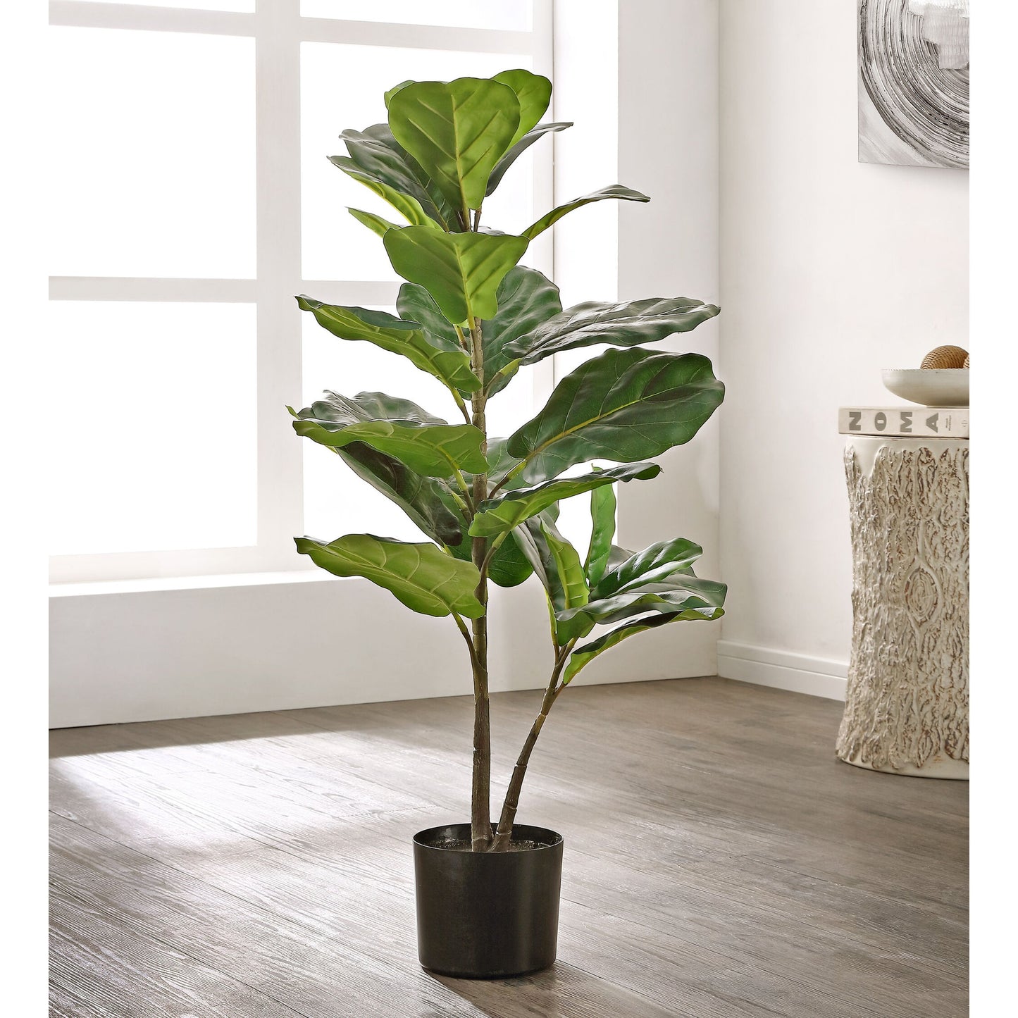 004 SI-1768750 | Lifestyle | Honolulu Ficus Lyrata Potted Tree by HedgeApple Essentials in assorted. Made from 85% plastic, 10% metal, 5% cement in a modern style.