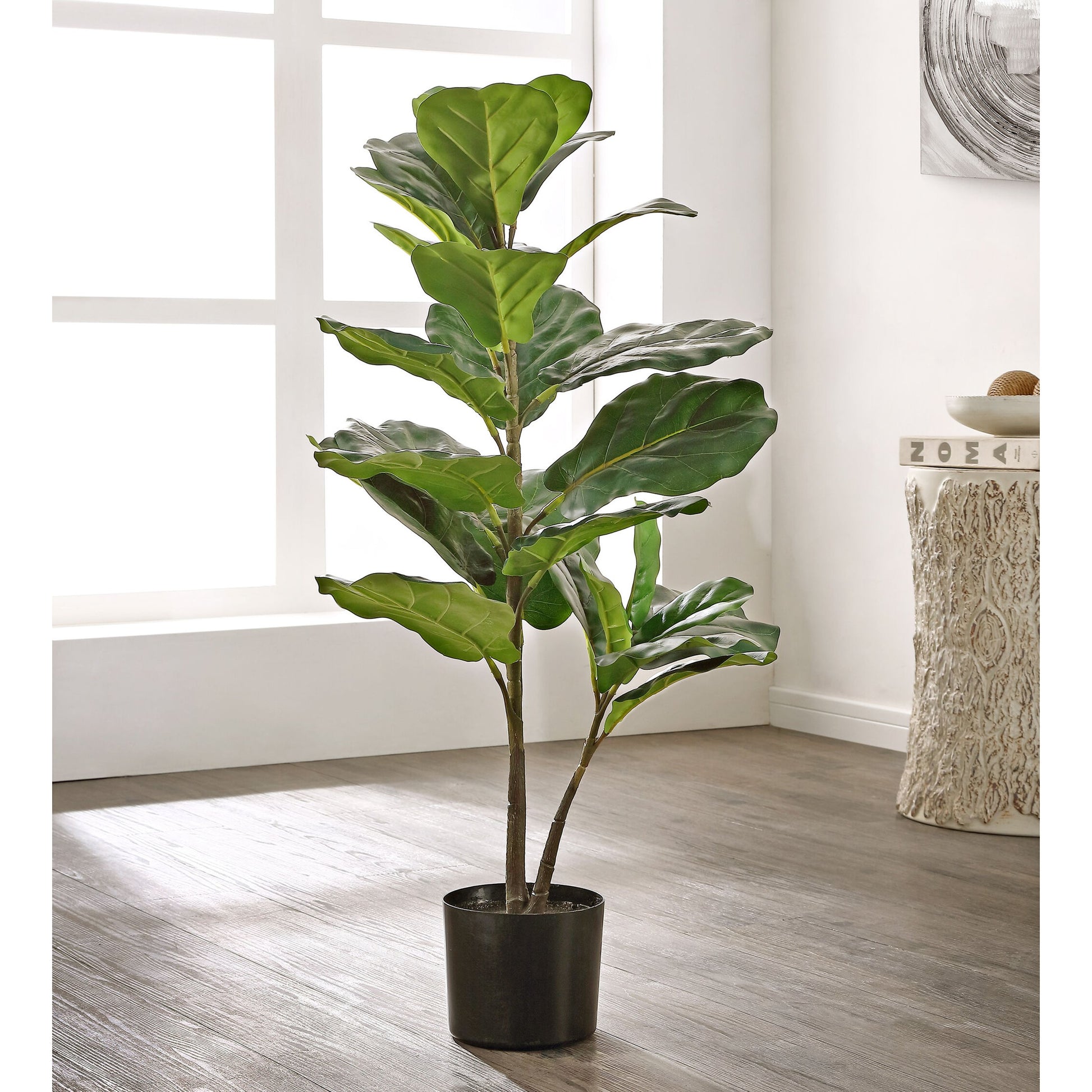 Honolulu Ficus Lyrata Potted Tree by HedgeApple Essentials in assorted. Made from 85% plastic, 10% metal, 5% cement in a modern style.