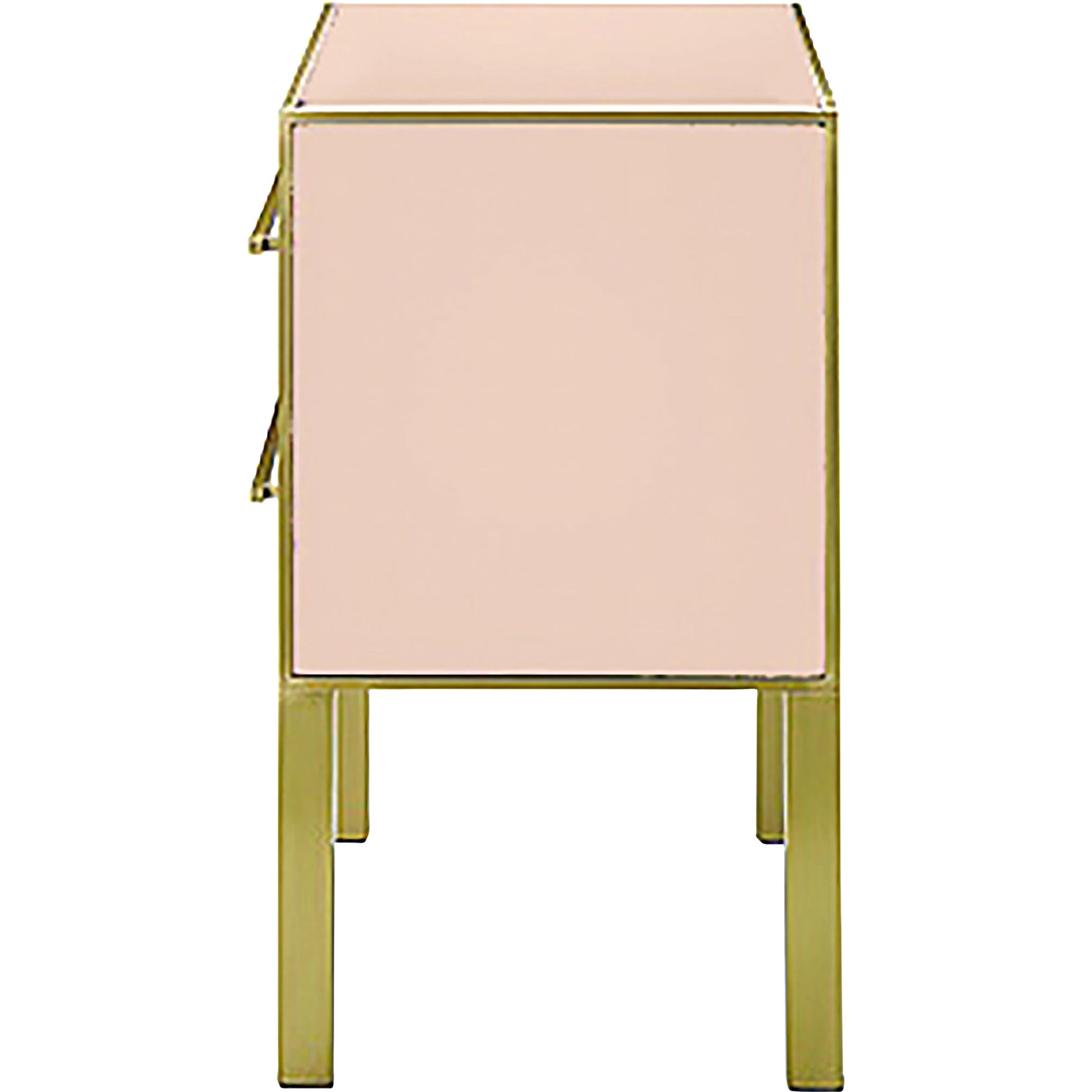 Arden Chest by Currey and Company in ivory, satin brass. Made from reverse painted glass, brass, solid hardwood, faux suede in a traditional style.