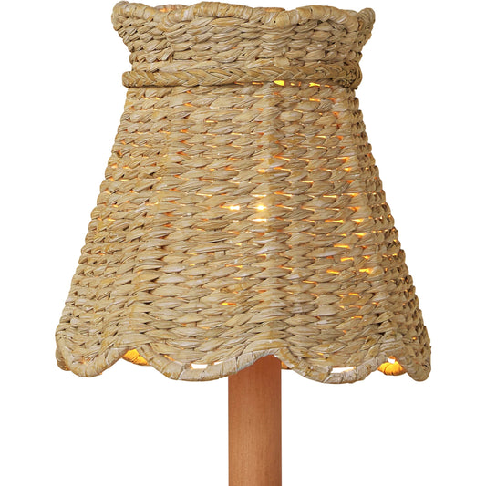 Annabelle Tapered Chandelier Shade by Currey and Company. Made from seagrass in a cottage & farmhouse style.