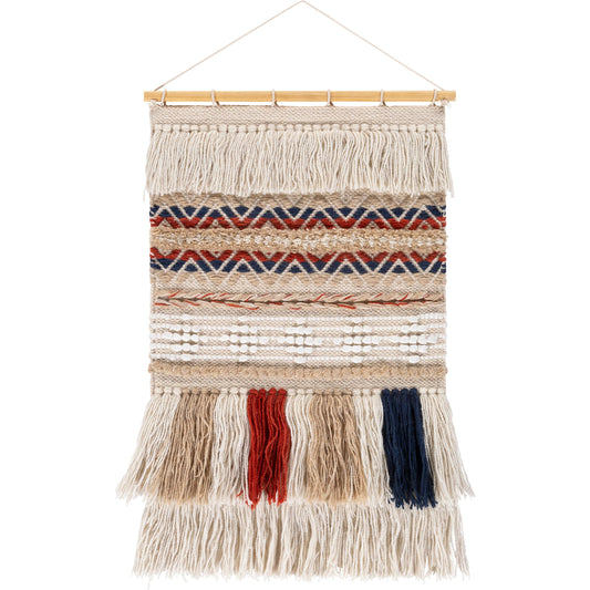 Freya Wall Hanging - 25348 by Surya in tan, taupe. Made from 70% wool, 20% polyester, 10% cotton in a eclectic & global style.