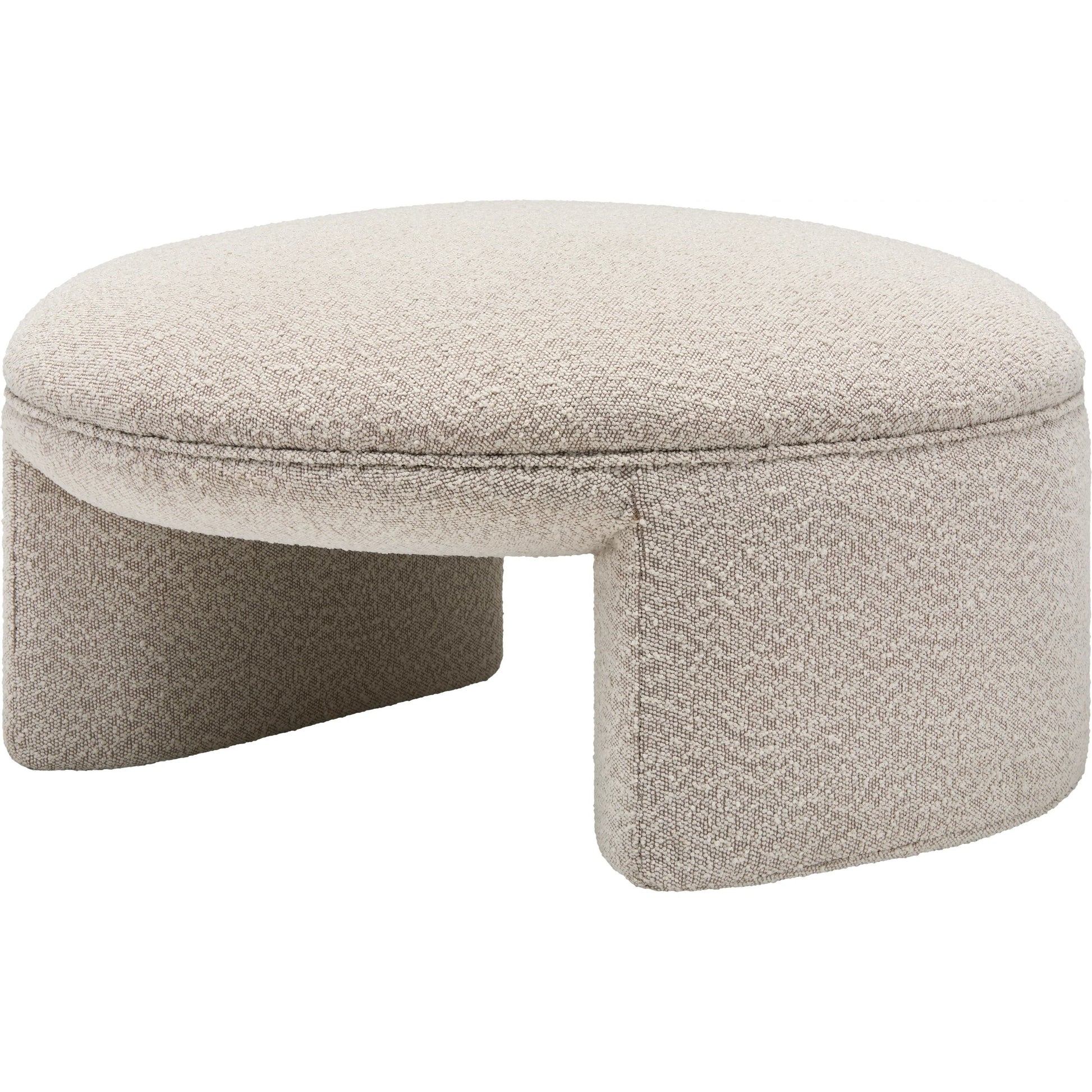 Floyd Ottoman 539539 by Surya in beige, off-white and natural. Made from polyester, plywood, polyurethane foam, dacron in a transitional style.