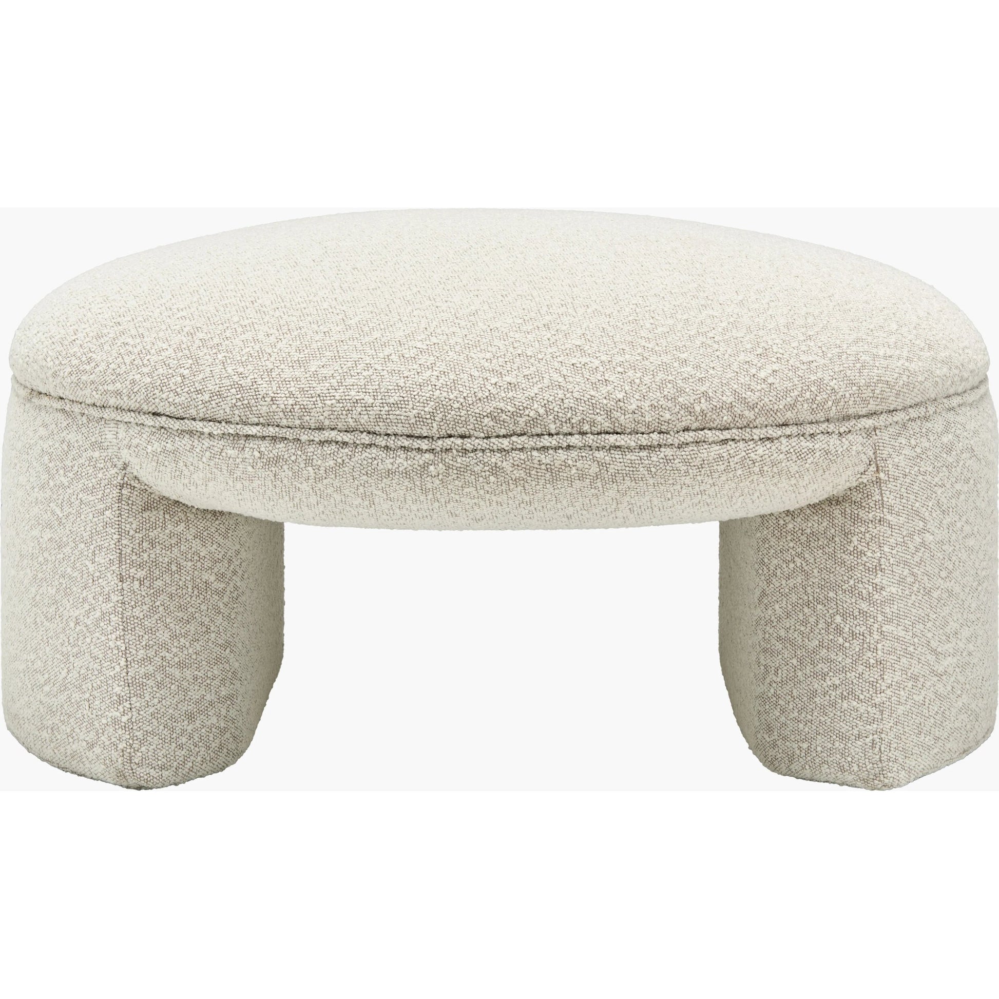 Floyd Ottoman 539539 by Surya in beige, off-white and natural. Made from polyester, plywood, polyurethane foam, dacron in a transitional style.