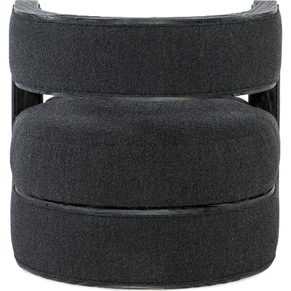 Burke Accent Chair by Hooker Furniture in wolf ebony and charred black. Made from pine veneers, fabric in a modern style.