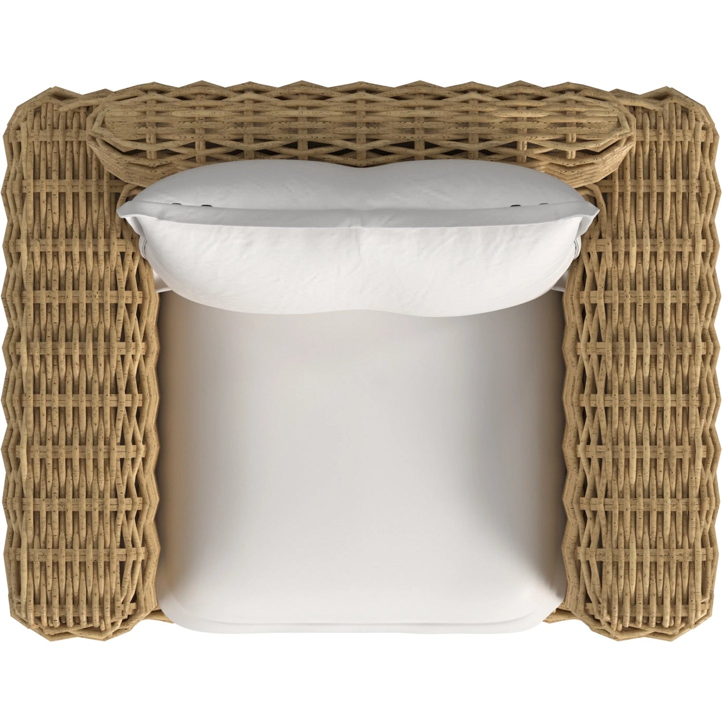 005 SI-2318674 | Additional Silo | Playa Outdoor Oversized Swivel Club Chair by Sunset West in medium wood. Made from resin wicker in a rustic style.