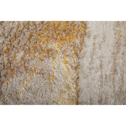 Aura Rug - 39LLF by Feizy in ivory, taupe, gold. Made from polyester, polypropylene in a unique style.