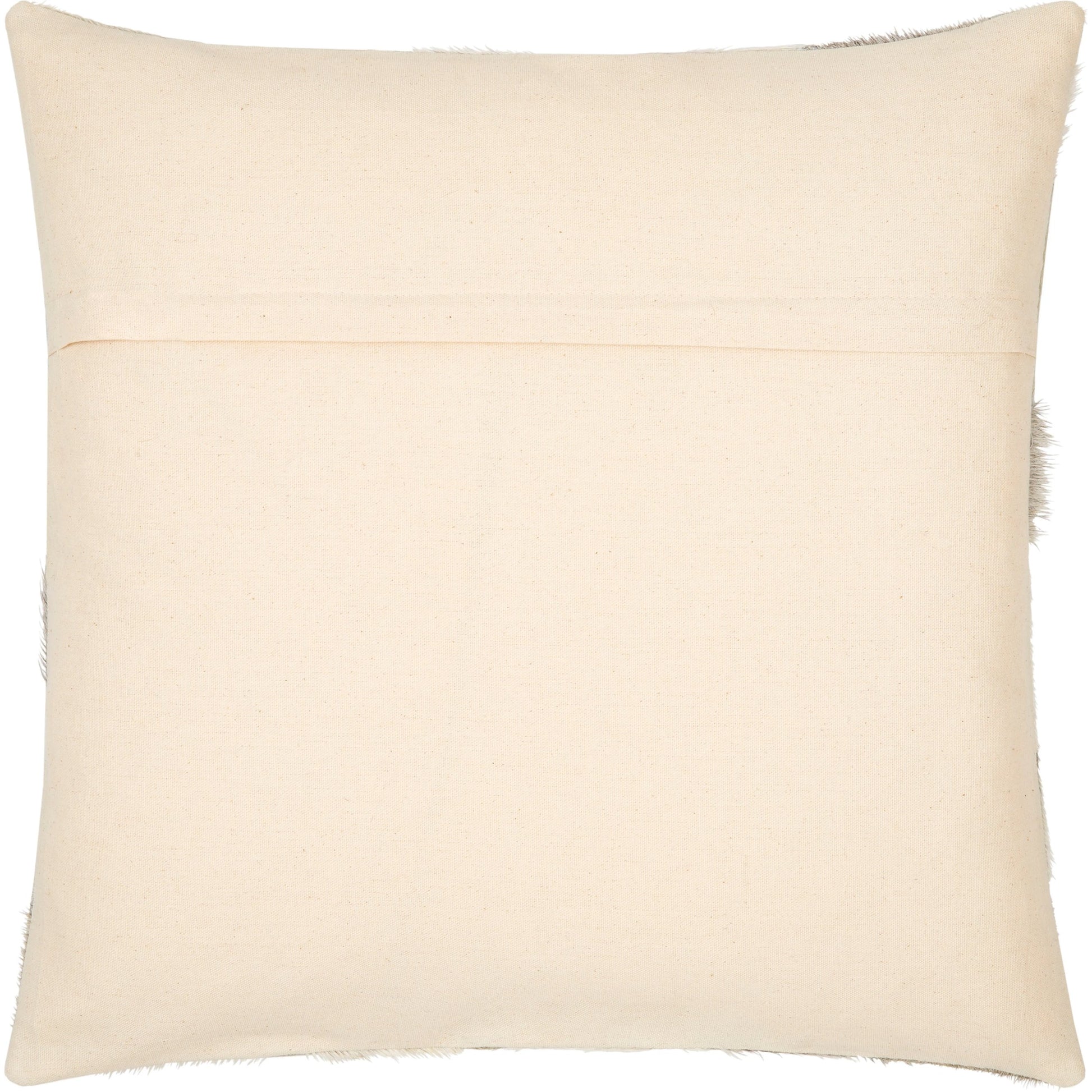 Fayet Pillow - 18902 by Surya in taupe, ivory, light brown, cream. Made from front: 100% leather, back: 100% cotton in a modern style.