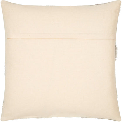 Fayet Pillow - 18902 by Surya in taupe, ivory, light brown, cream. Made from front: 100% leather, back: 100% cotton in a modern style.