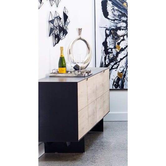 Instinct Sideboard by Moe's Home Collection in natural. Made from solid oak, oak veneer, metal legs, mdf in a modern style.