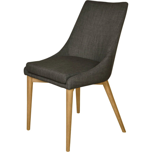 Fritz Side Dining Chair by LH Imports in smokey. Made from ash wood, plywood, polyester, pu foam, metal in a transitional style.