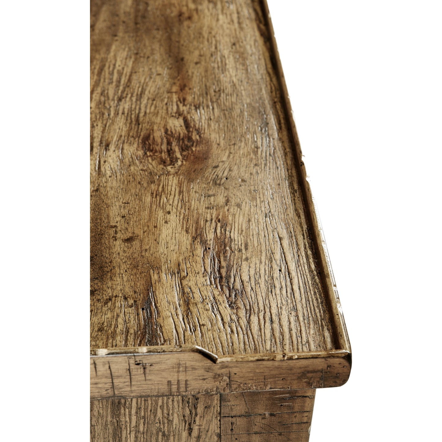 008 SI-1991001 | Closeup | Casual Accents Medium Driftwood Credenza by Jonathan Charles in medium driftwood. Made from acacia in a modern style.