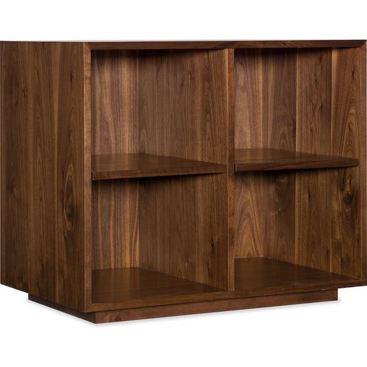 Elon Bunching Bookcase by Hooker Furniture in walnut. Made from flat cut walnut veneers in a unique style.