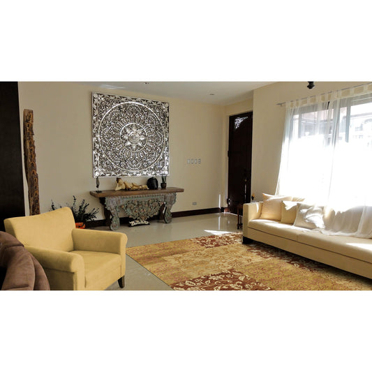 Qing Eclectic Patchwork Rug - 5036063F by Feizy in gold, brown. Made from wool, viscose in a unique style.