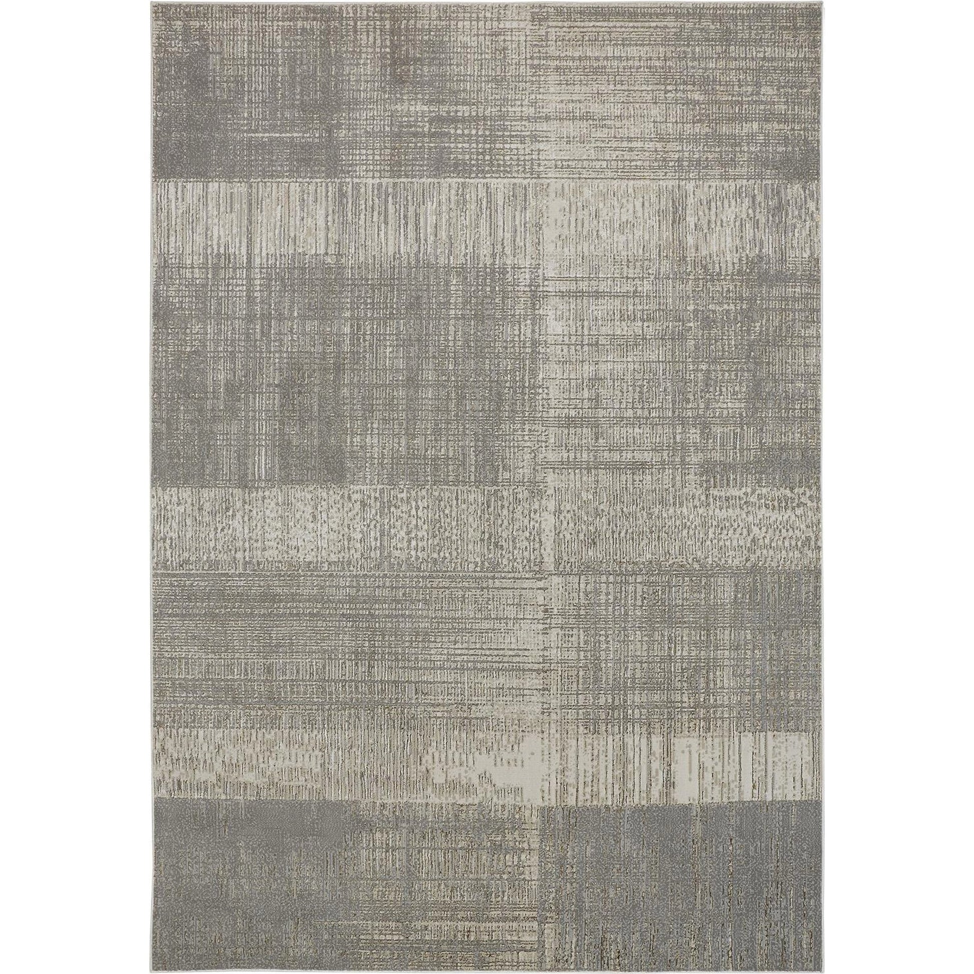Aura Rug - 3736F by Feizy in gray, ivory. Made from polyester, polypropylene in a unique style.