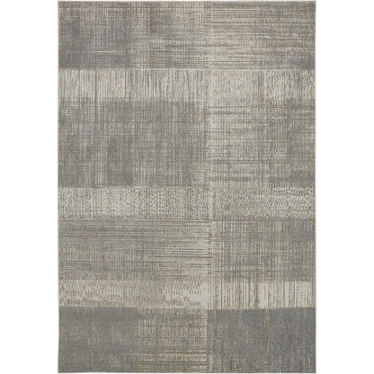 Aura Rug - 3736F by Feizy in gray, ivory. Made from polyester, polypropylene in a unique style.