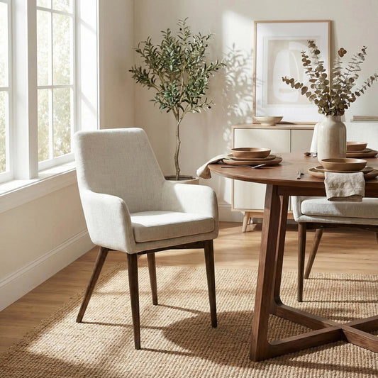Fritz Dining Arm Chair by LH Imports in brown. Made from unique in a modern style.