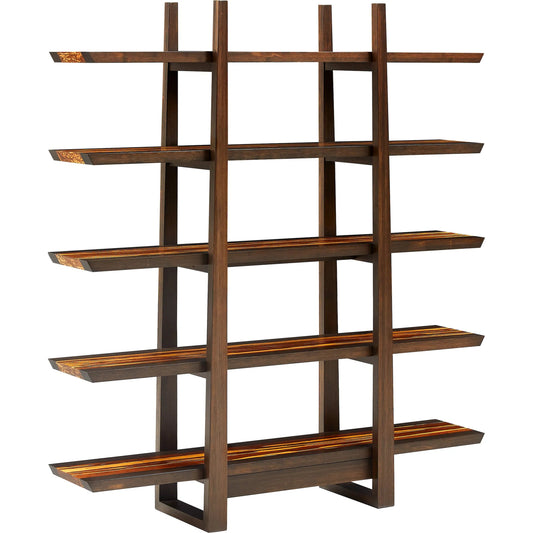 Magnolia Shelf by Greenington in black walnut. Made from 100% solid moso bamboo in a unique style.