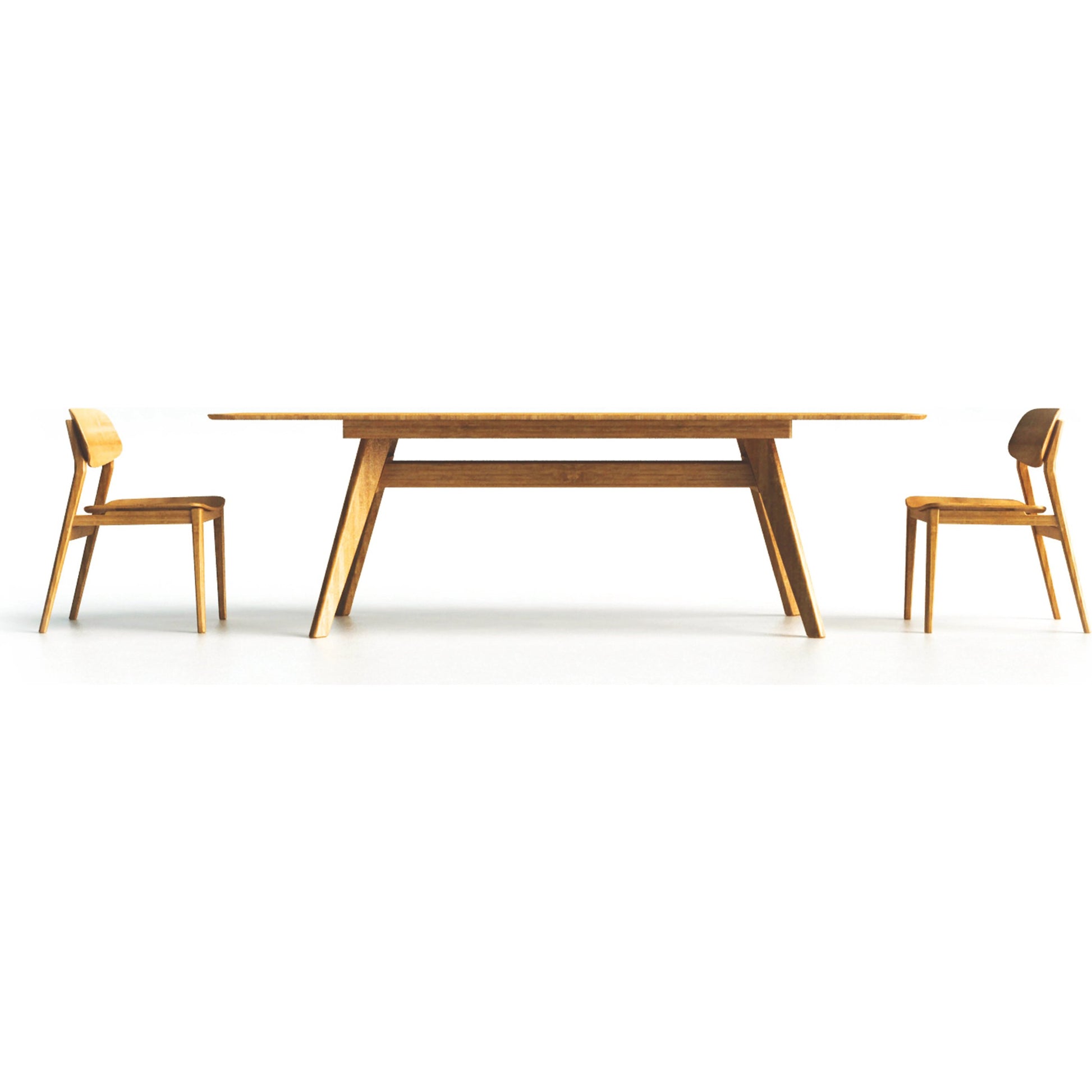 Currant Extendable Dining Table by Greenington in caramelized. Made from 100% bamboo in a modern style.