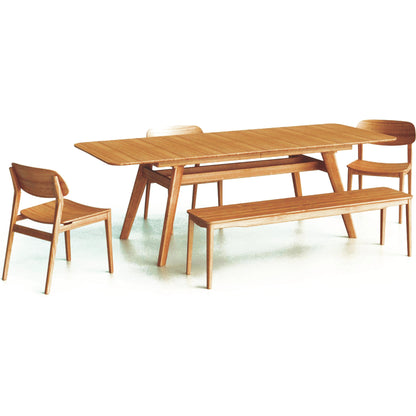 Currant Extendable Dining Table by Greenington in caramelized. Made from 100% bamboo in a modern style.
