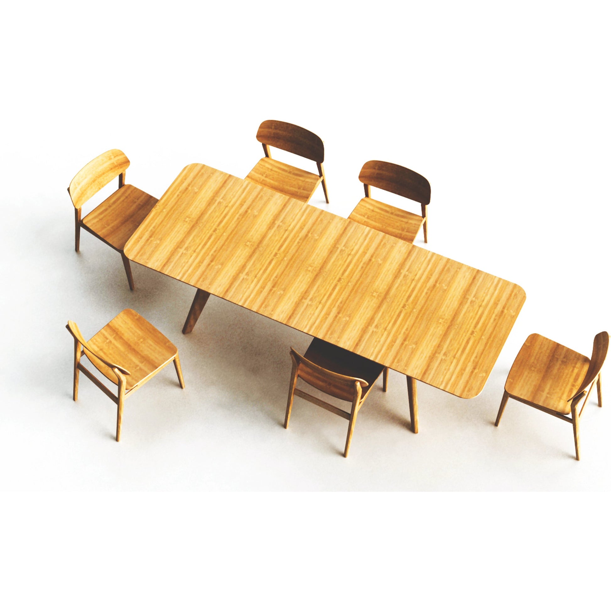 Currant Extendable Dining Table by Greenington in caramelized. Made from 100% bamboo in a modern style.
