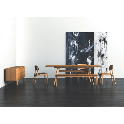 Currant Extendable Dining Table by Greenington in caramelized. Made from 100% bamboo in a modern style.