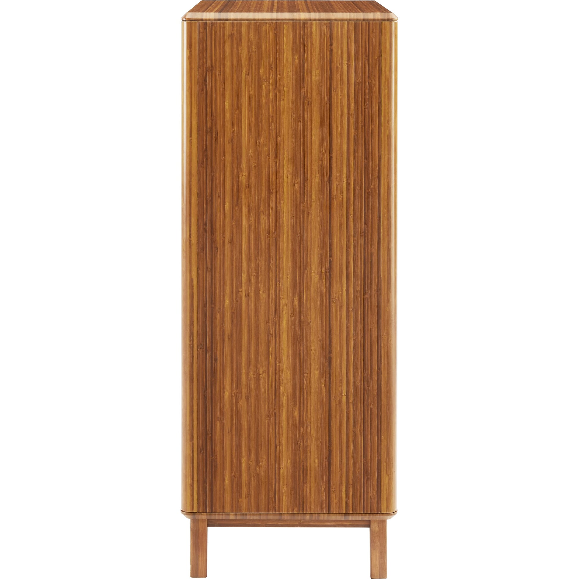 Currant Five Drawer High Chest by Greenington in amber. Made from solid moso bamboo in a modern style.