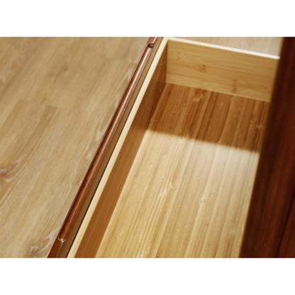 Currant Five Drawer High Chest by Greenington in amber. Made from solid moso bamboo in a modern style.