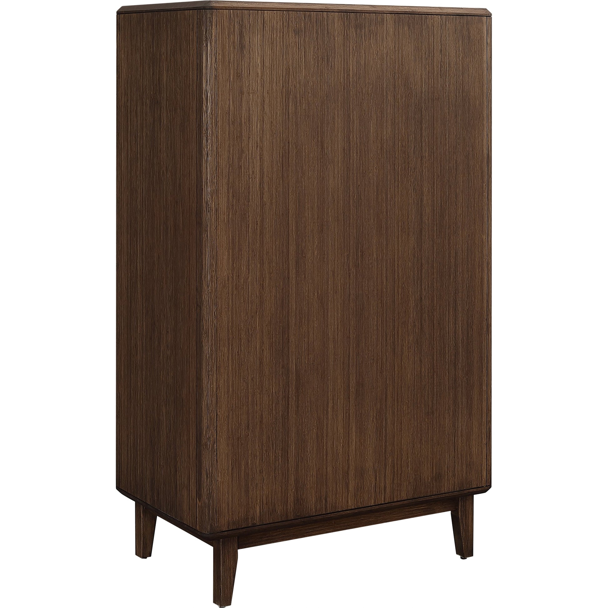 Currant Five Drawer High Chest by Greenington in amber. Made from solid moso bamboo in a modern style.