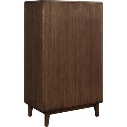 Currant Five Drawer High Chest by Greenington in amber. Made from solid moso bamboo in a modern style.