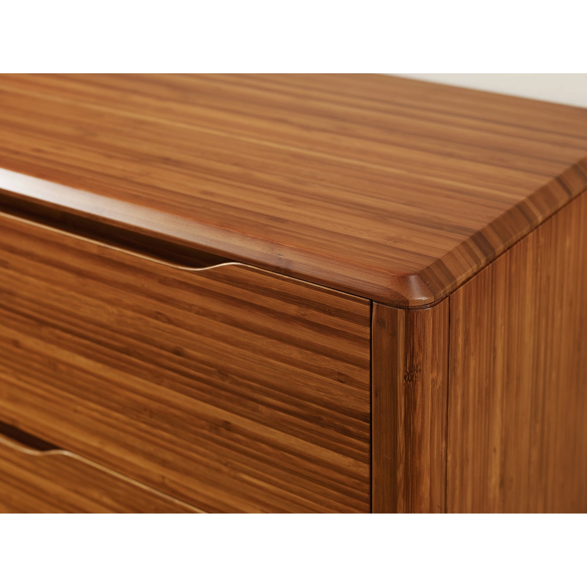 Currant Six Drawer Double Dresser by Greenington in amber. Made from solid moso bamboo in a modern style.