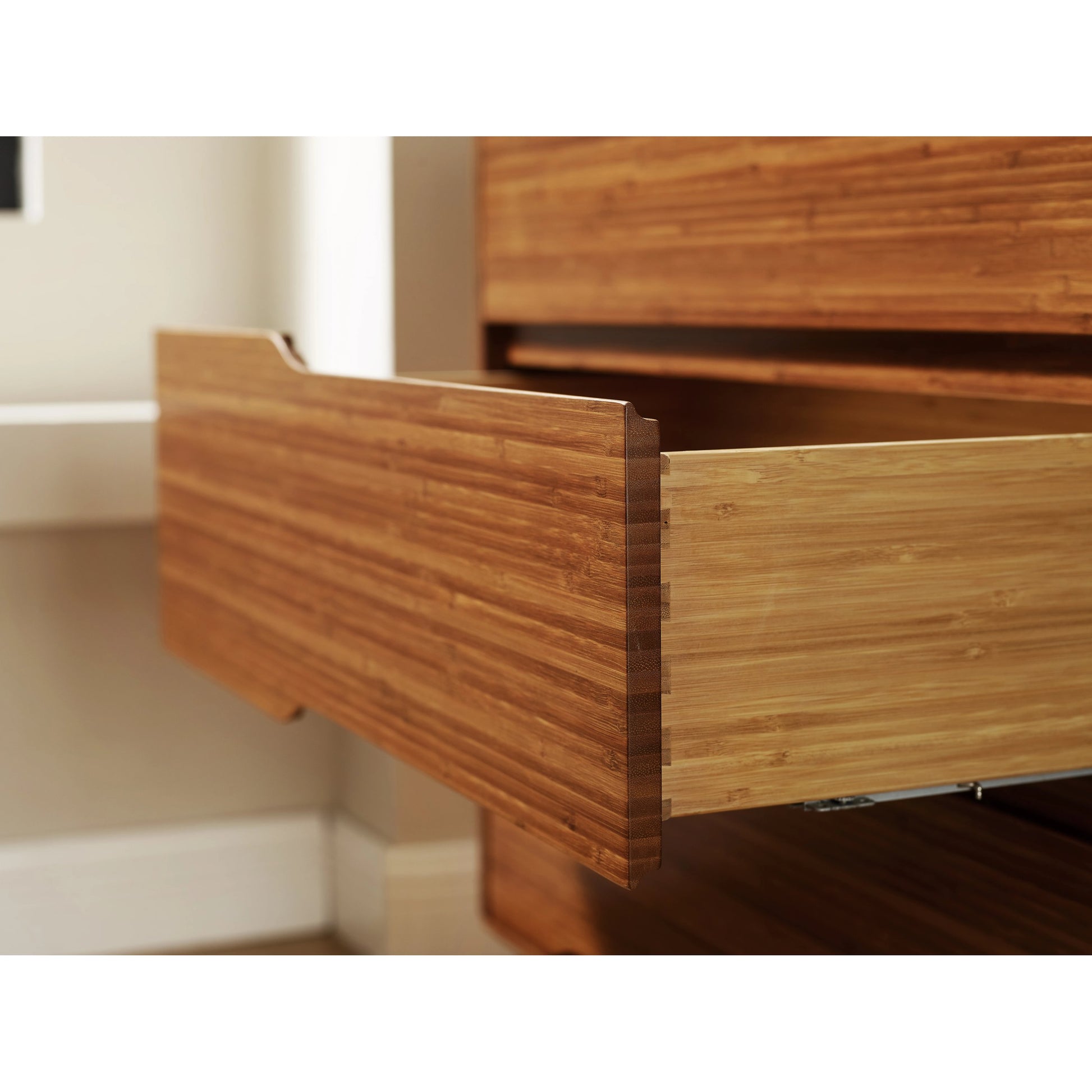 Currant Six Drawer Double Dresser by Greenington in amber. Made from solid moso bamboo in a modern style.