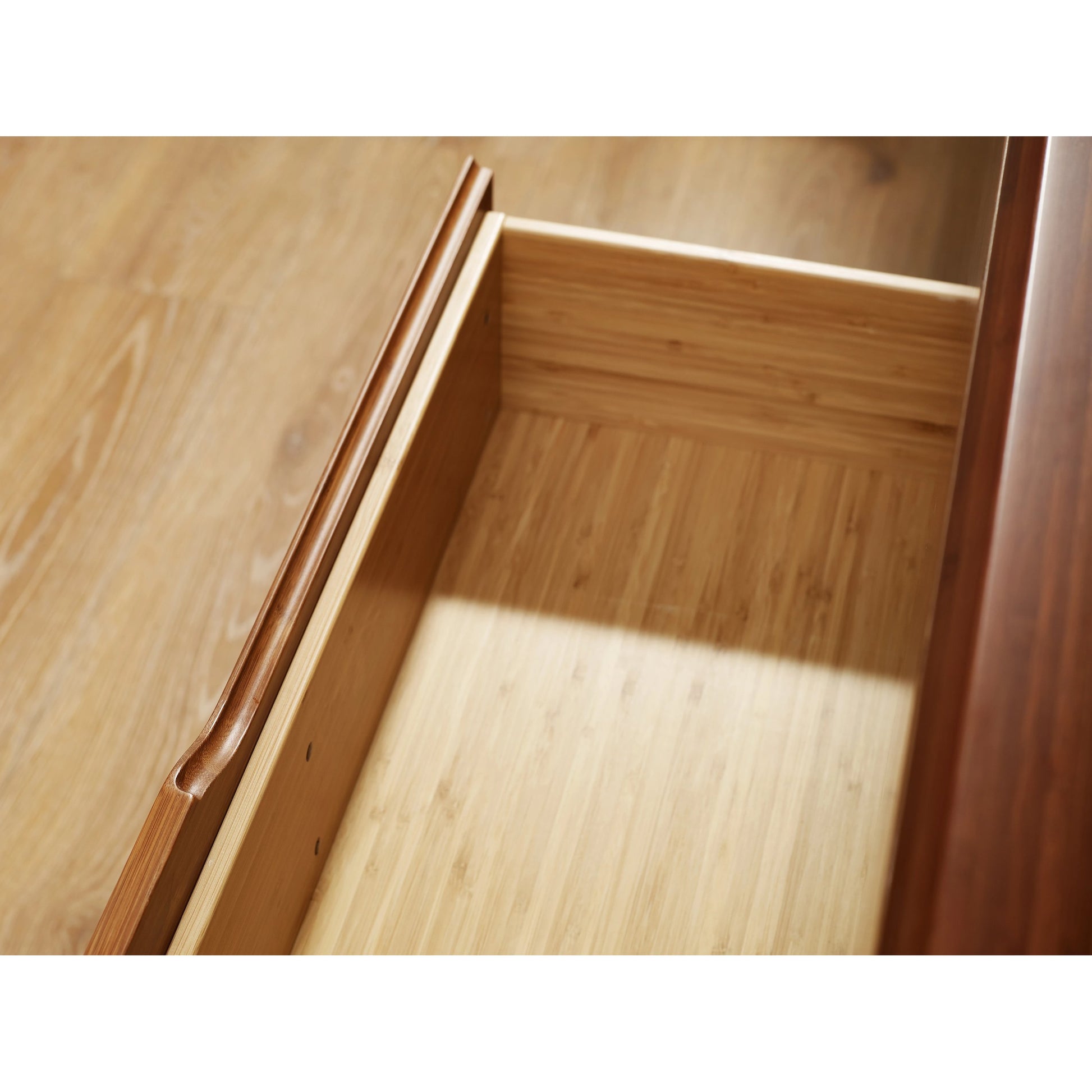 Currant Six Drawer Double Dresser by Greenington in amber. Made from solid moso bamboo in a modern style.