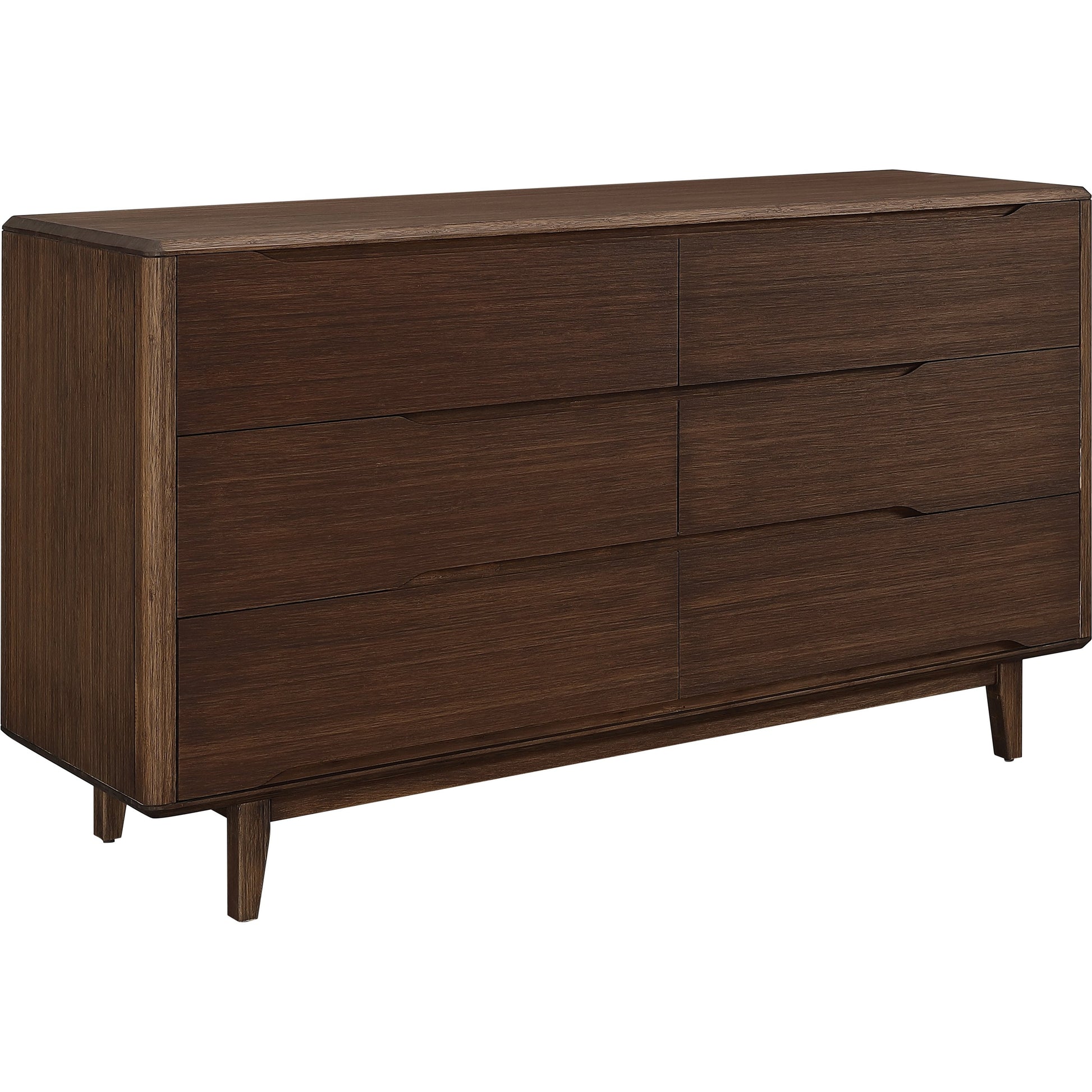 Currant Six Drawer Double Dresser by Greenington in amber. Made from solid moso bamboo in a modern style.