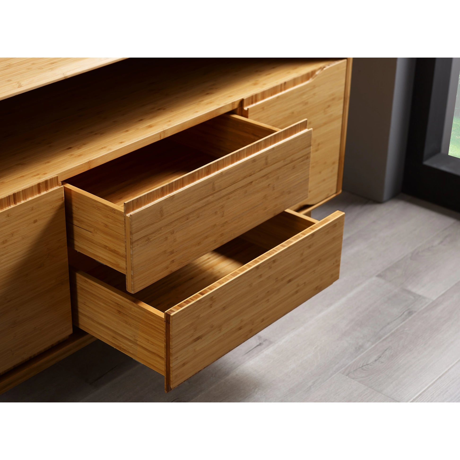 Currant Media Unit by Greenington in caramelized. Made from 100% bamboo in a modern style.