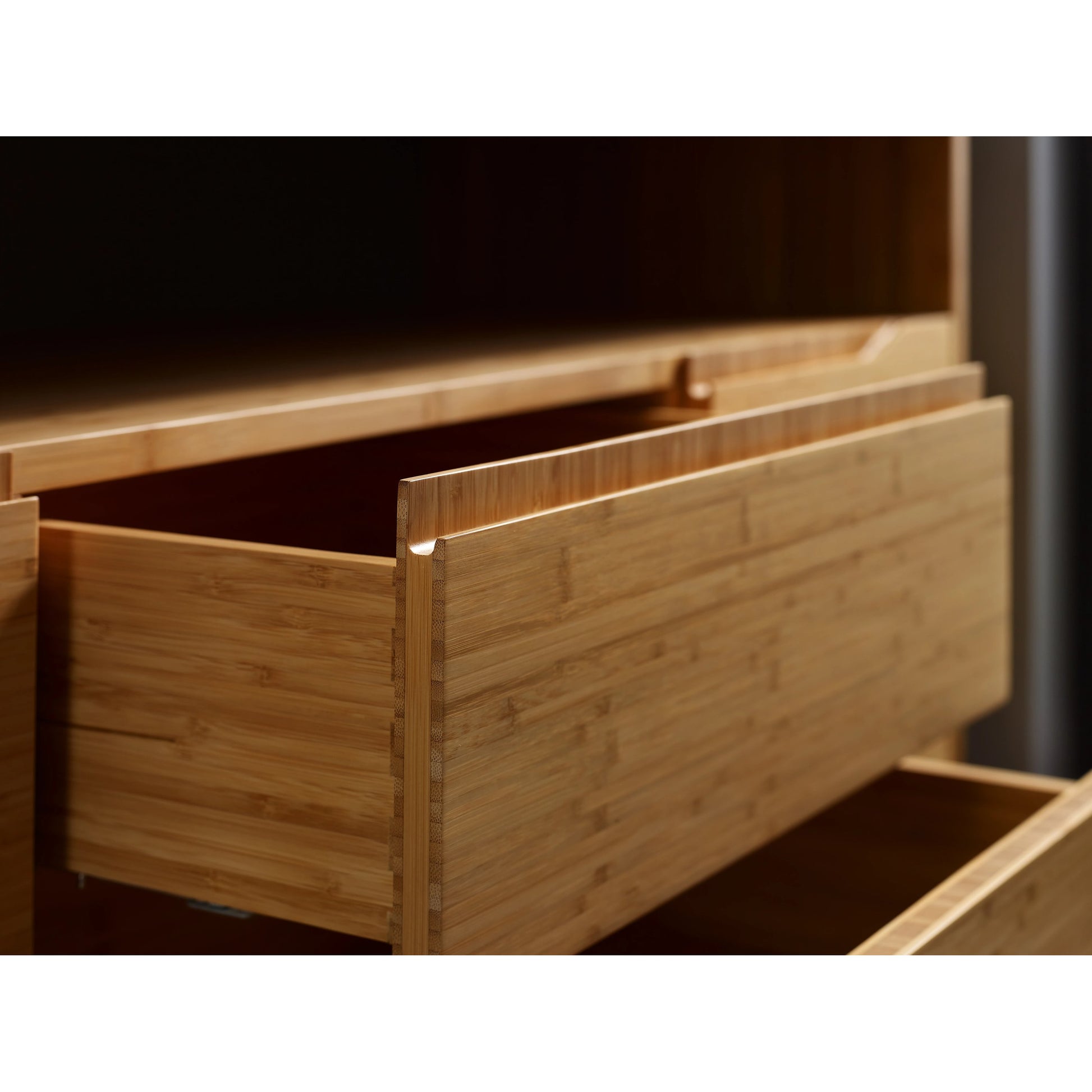 Currant Media Unit by Greenington in caramelized. Made from 100% bamboo in a modern style.