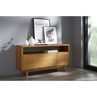 Currant Media Unit by Greenington in caramelized. Made from 100% bamboo in a modern style.