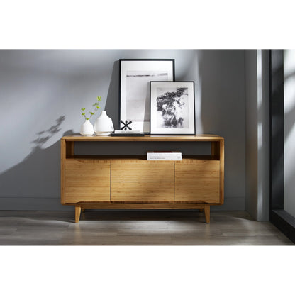 Currant Media Unit by Greenington in caramelized. Made from 100% bamboo in a modern style.