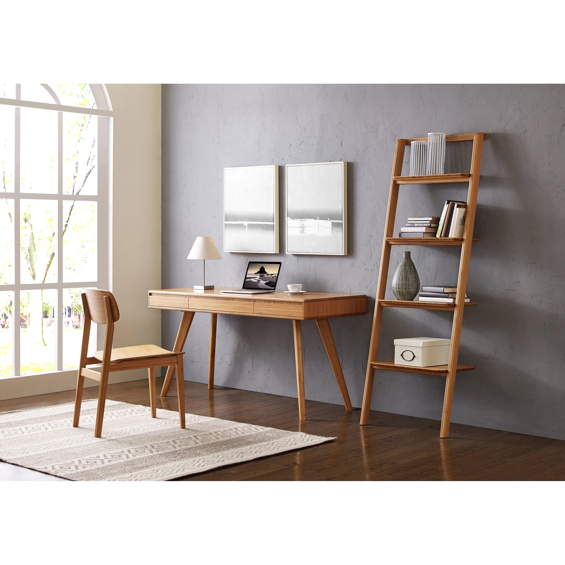Currant Leaning Bookshelf by Greenington. Made from 100% bamboo in a transitional style.