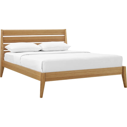 Sienna Platform Bed by Greenington in caramelized. Made from 100% bamboo in a modern style.