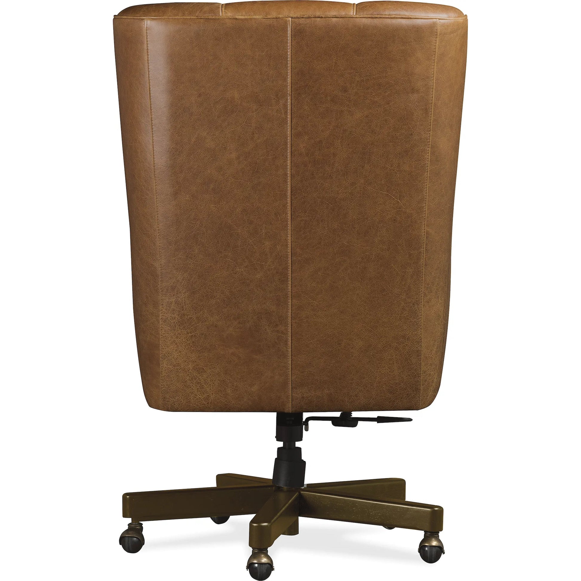 Nico Executive Chair by Hooker Furniture in jala whiskey and dark wood. Made from leather in a traditional style.