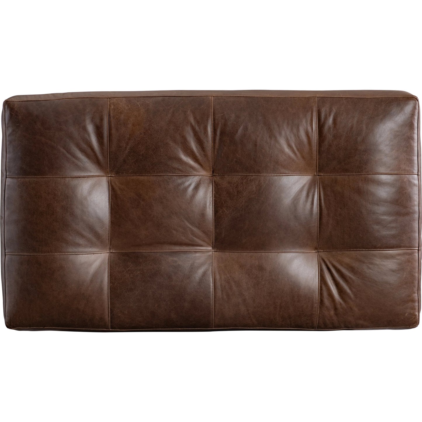 005 SI-2539257 | Additional Silo | Nest Leather Ottoman by Bernhardt in brown. Made from leather in a unique style.