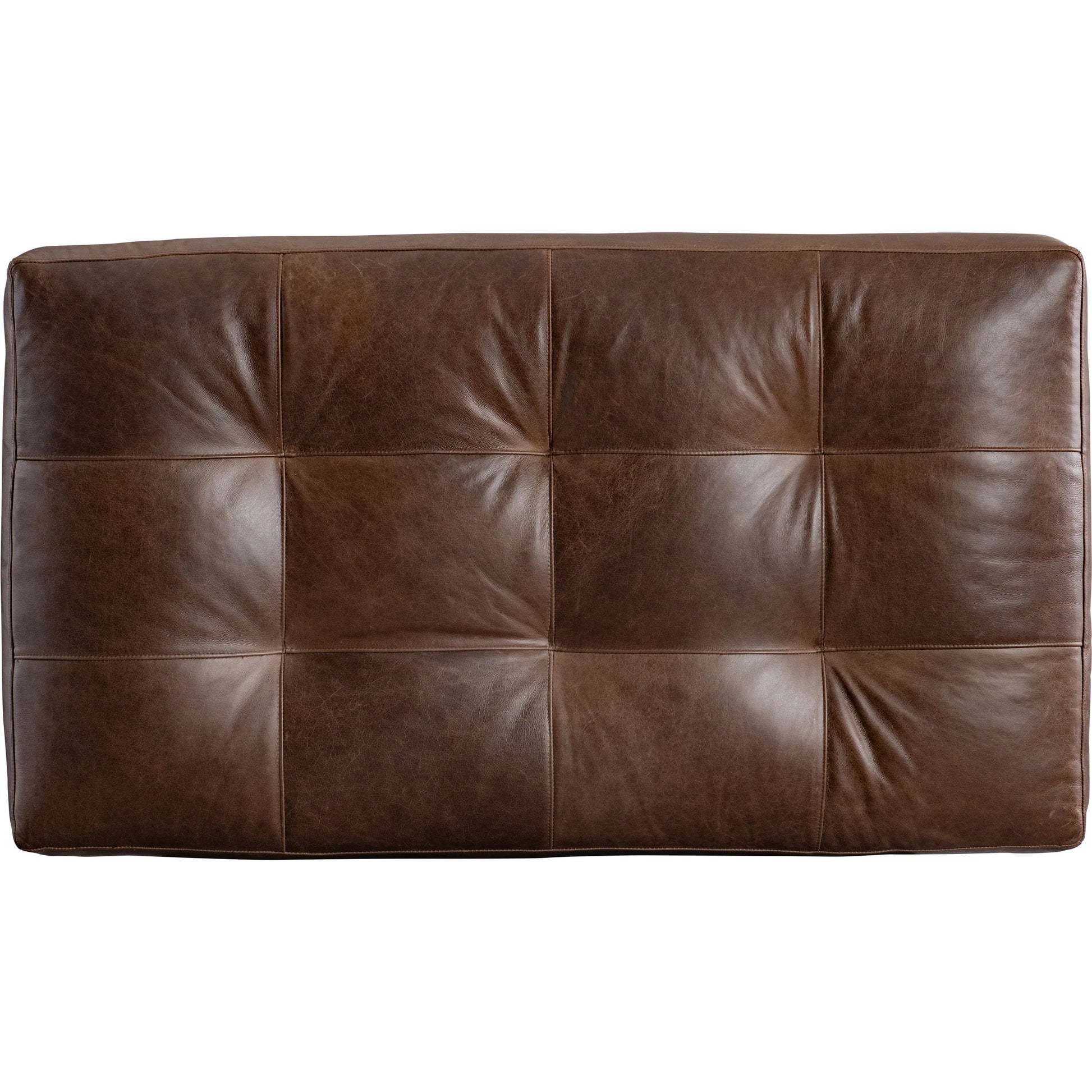 Nest Leather Ottoman by Bernhardt in brown. Made from leather in a unique style.