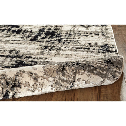 Micah Rug - 3339F by Feizy in black, white, gray. Made from polyester, polypropylene in a unique style.