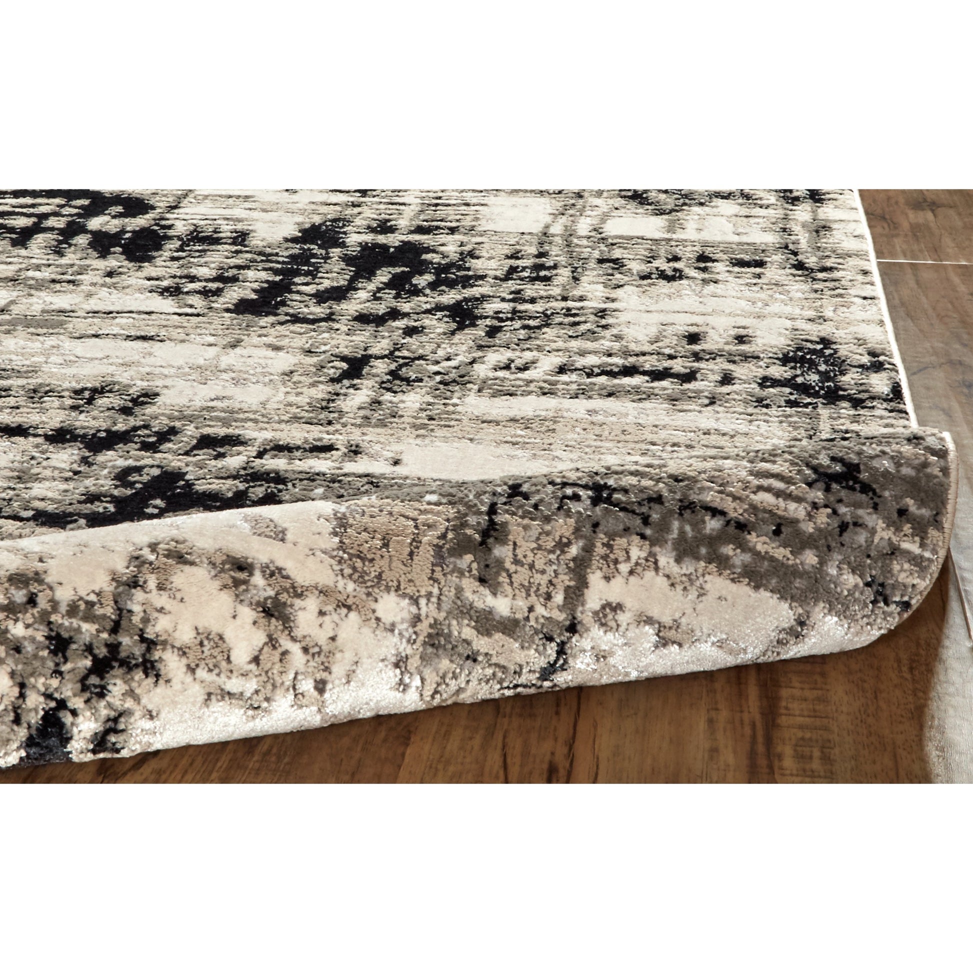 Micah Rug - 3339F by Feizy in black, white, gray. Made from polyester, polypropylene in a unique style.