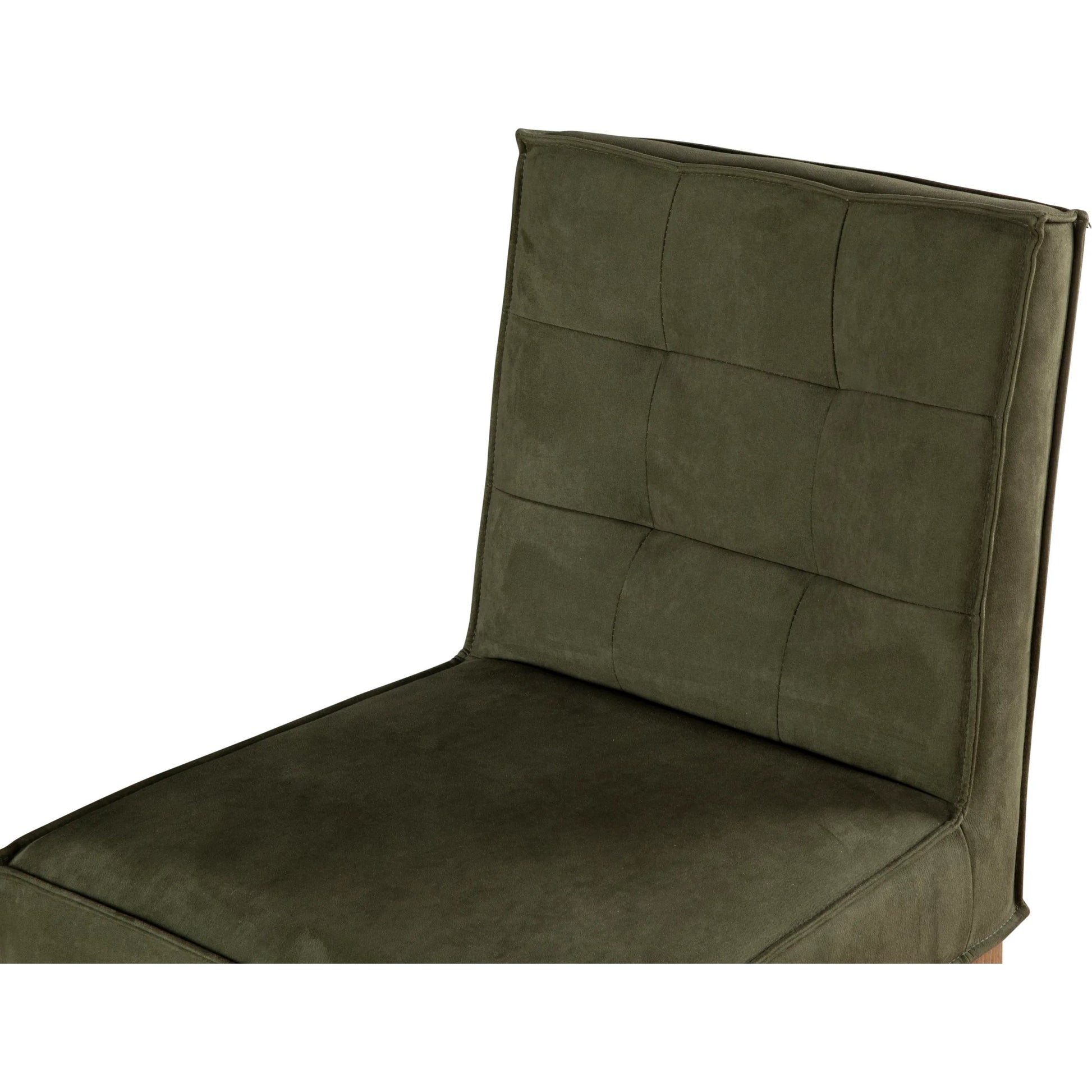 Aven Counter Chair by World Interiors in green and dark. Made from eco, suede in a eclectic & global style.