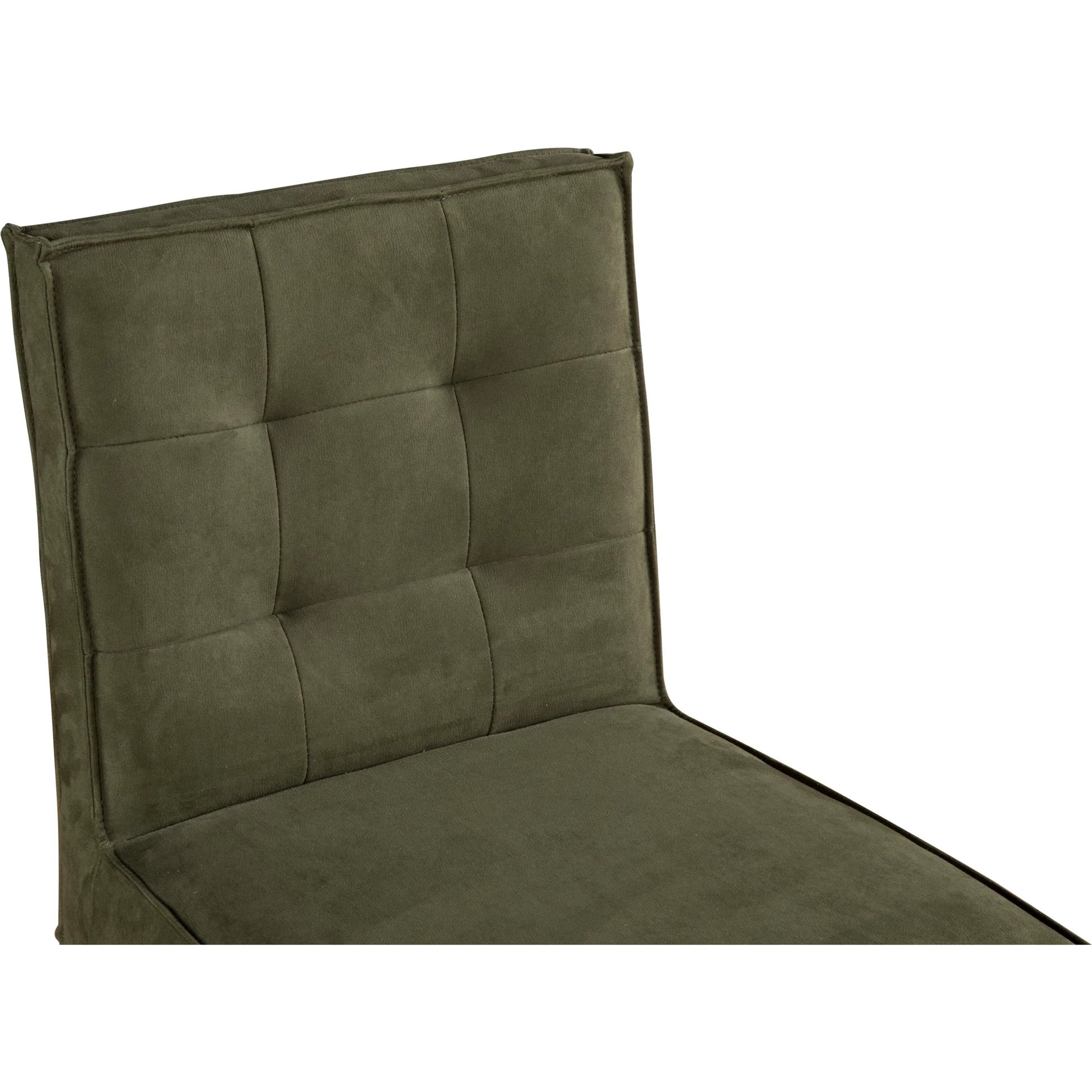 Aven Counter Chair by World Interiors in green and dark. Made from eco, suede in a eclectic & global style.