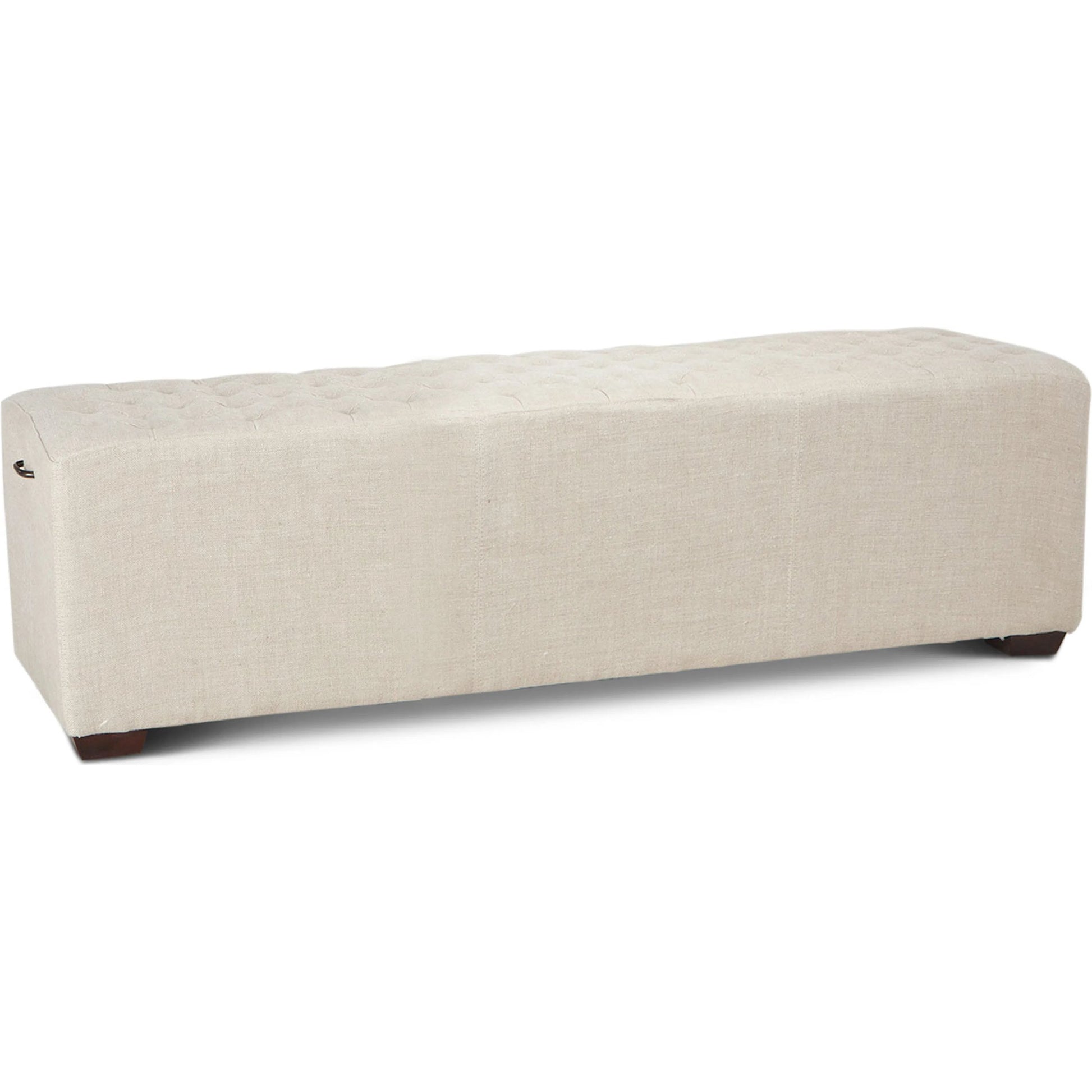 Arabella Leather Bench by World Interiors in brown and antique bronze. Made from birch wood, iron, bi-cast leather in a modern style.