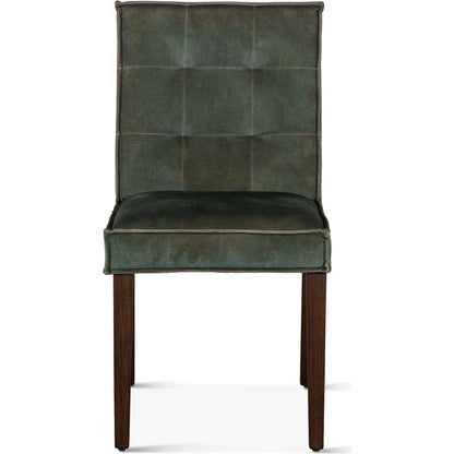 Avery Velvet Dining Chairs by World Interiors in dark green and brown. Made from wood, velvet in a modern style.